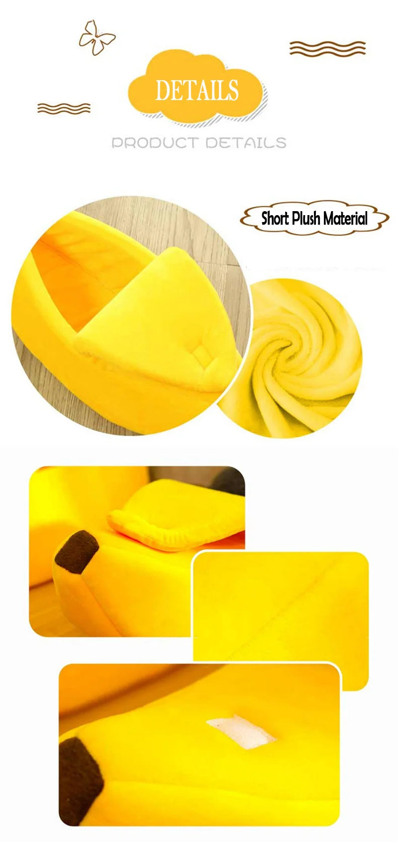 Banana Shaped Pet Bedding