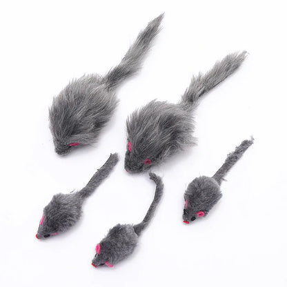 10Pcs Plush Interactive Cat Mice