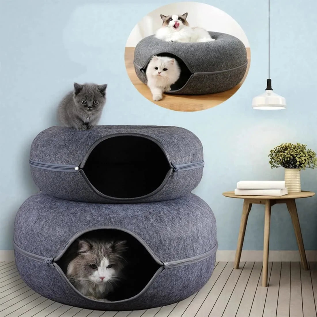 Donut Cat Bed & Tunnel