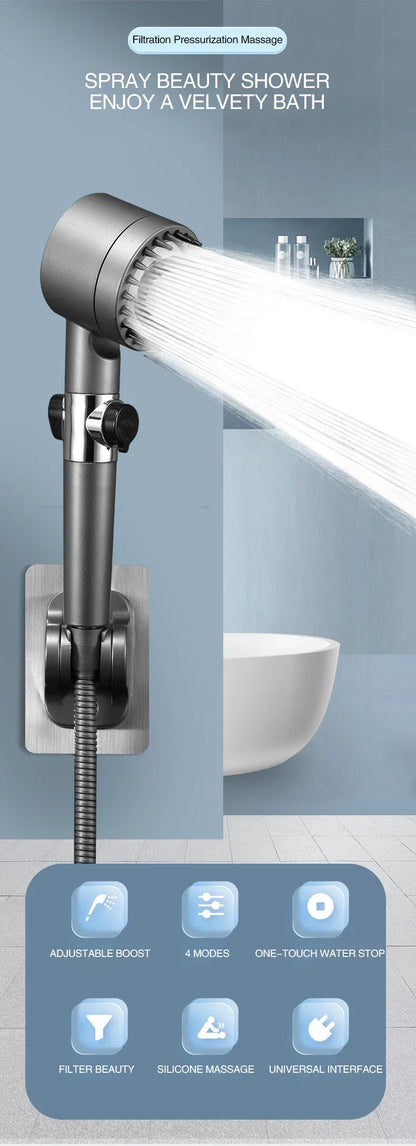 3-Mode High Pressure Shower