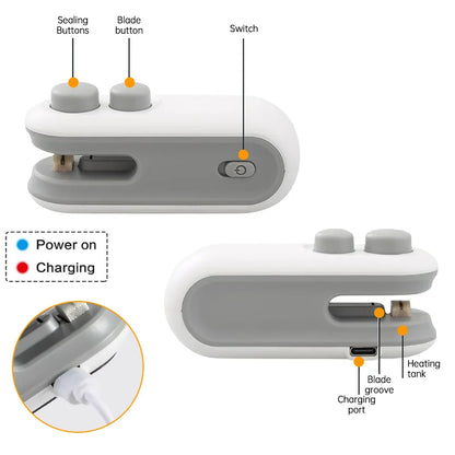 2-in-1 Mini Rechargeable Bag Sealer