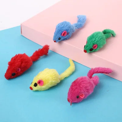 10Pcs Plush Interactive Cat Mice