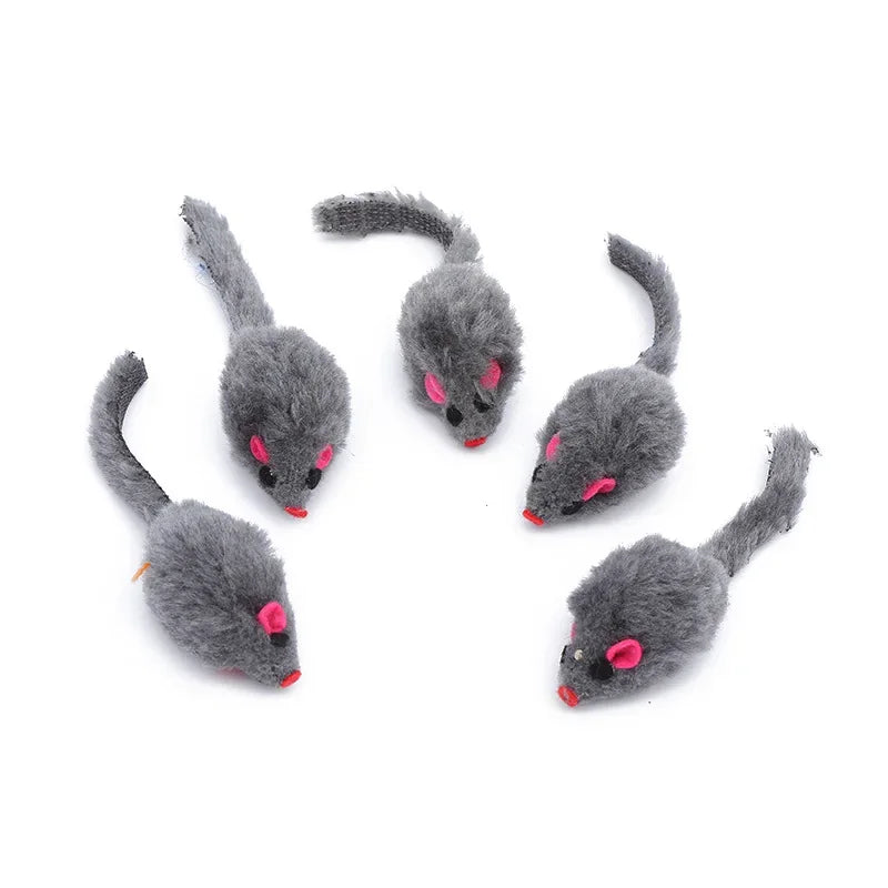 10Pcs Plush Interactive Cat Mice