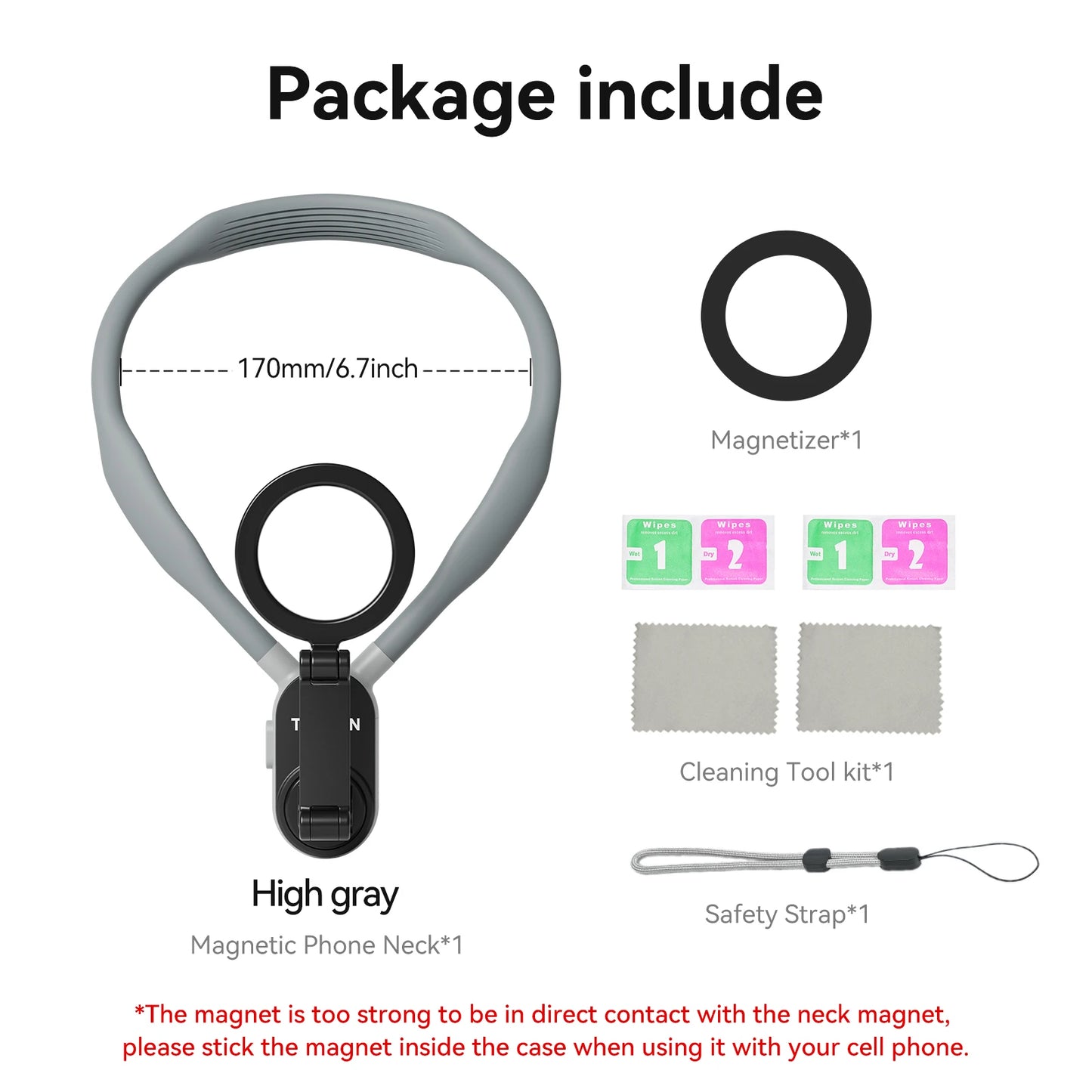 Silicone Magnetic Neck Mobile Holder