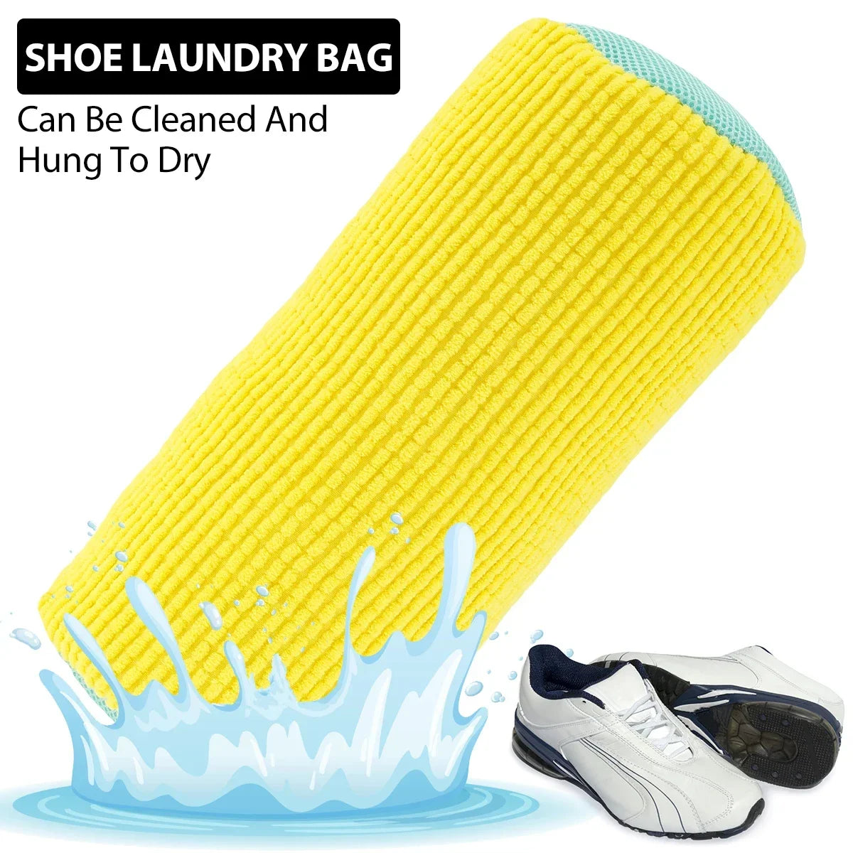 Shoe Washing Bag with Zipper (1/2Pc)